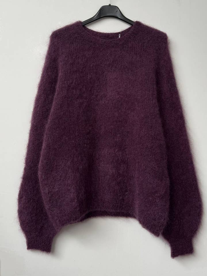 NOELINE - Wholesale Knitted jumper – Women′s - 80% kid mohair sweater 301215