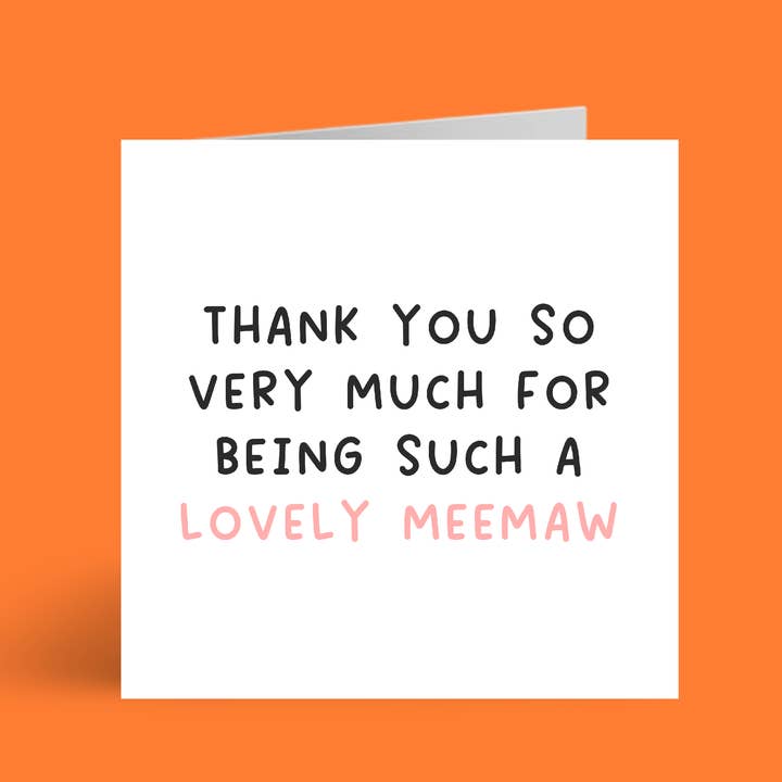 Coffee and a Catfish – wholesale Birthday card – To My Lovely Meemaw Card2