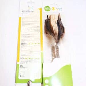 Natural Cat Toy - Vendita all'ingrosso Giocattolo - Gatti - Teaser giocattolo lungo in argento con piume di mais — manico 40 cm
