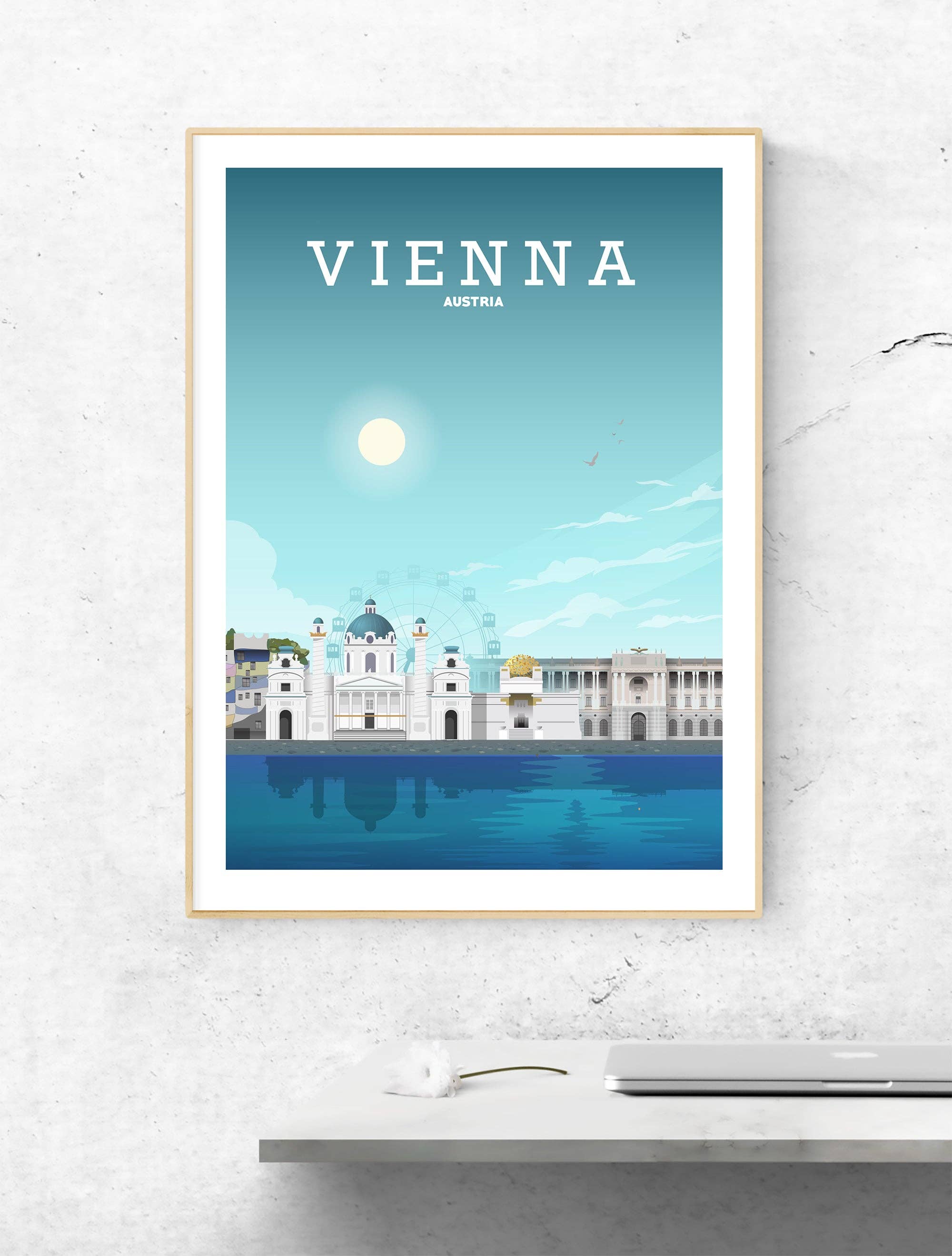 Hillview Prints – Poster por atacado – Cartaz de Viena, impressão de Viena, pintura de Viena Áustria2