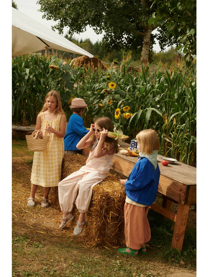 Yellow MAXI CHECK DRESS for wholesale on Faire5