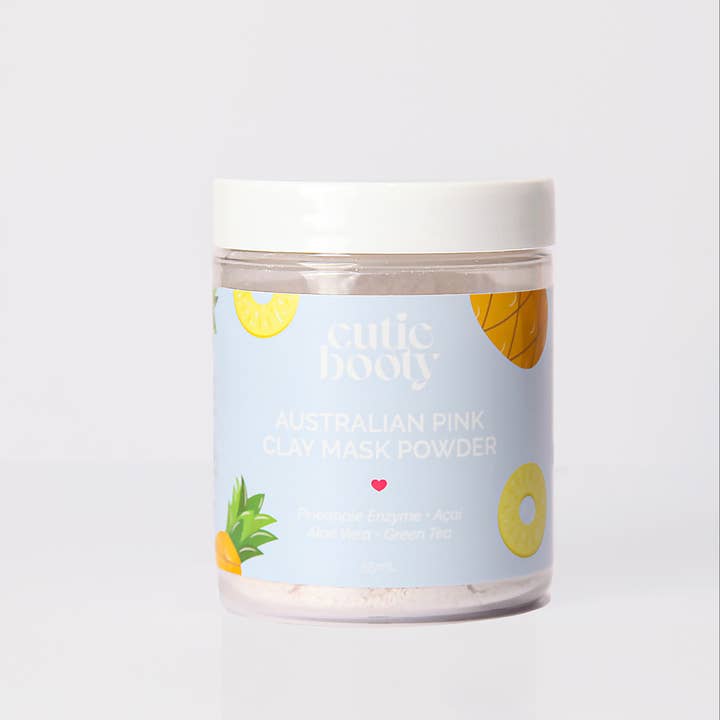 Cutie Booty Skincare - Wholesale Skincare Face Mask - Australian Pink Clay Mask Powder