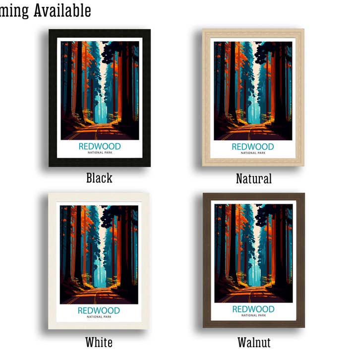 InkNPrintz – wholesale Poster – Redwood National Park California Travel Poster6