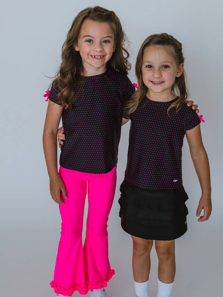Pink Girls Neon Magenta Active Flared Ruffle Hem Pants
for wholesale on Faire2