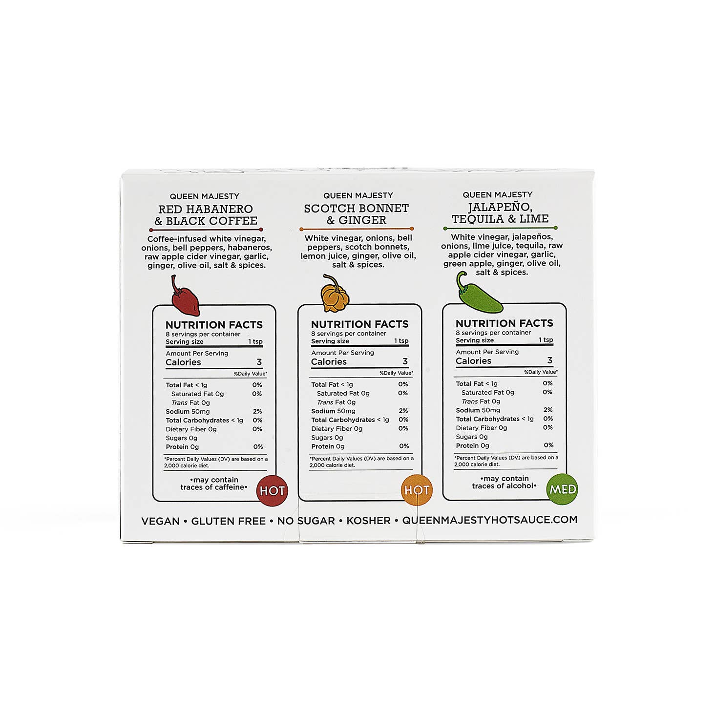 Queen Majesty Hot Sauce - Wholesale Hot Sauce - 2oz Hot Sauce Trinity3