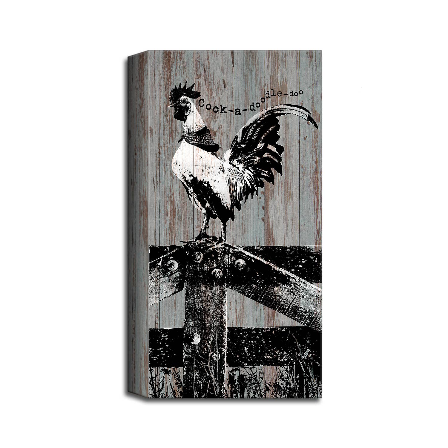 Ready2hangart, Inc. - Wholesale Art Print - Charming Rooster' Farmhouse Wrapped Canvas Animal Wall Art1