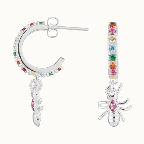 Brincos de Argola Evangelina em Prata por atacado de Camila Carril Collection