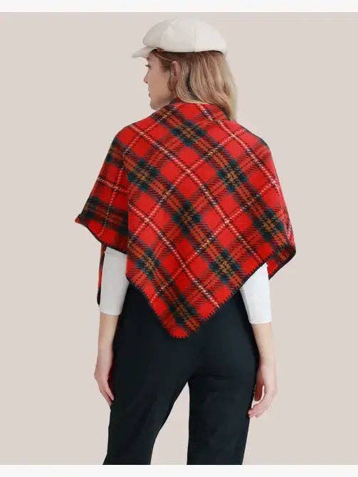 JC Sunny Fashion - Vente Écharpe – femme - Écharpe à carreaux triangulaire JC0235064