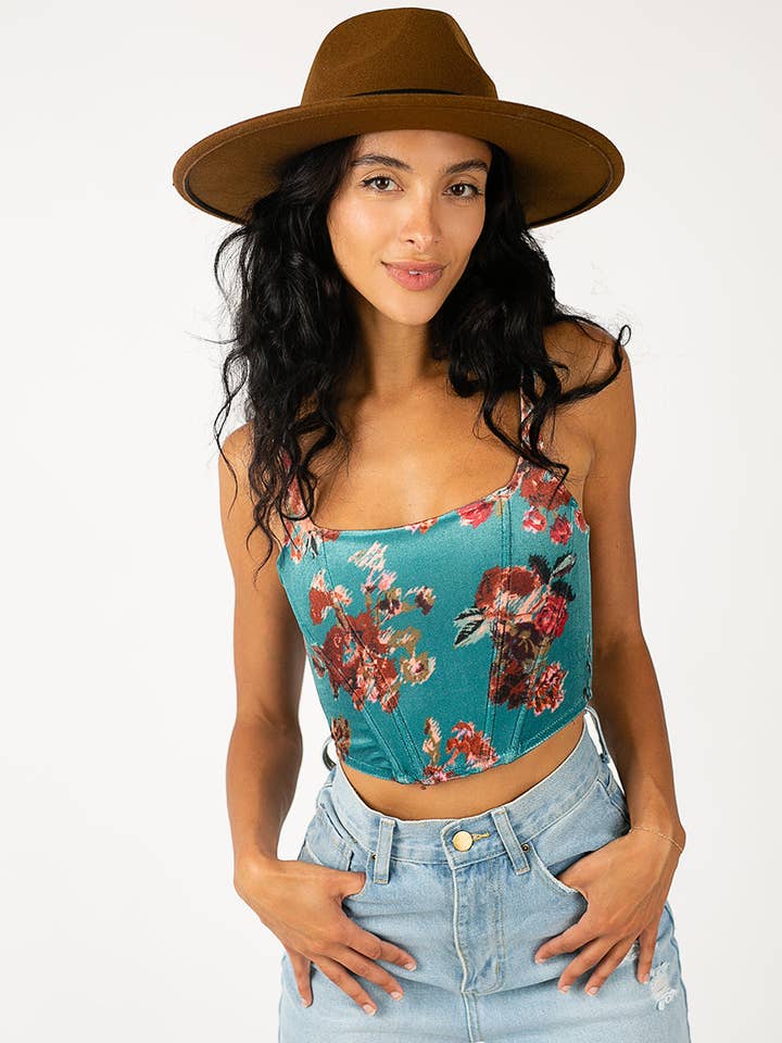 Journee-top voor dames in Egeïsche Ikat voor wholesale door Joyfolie