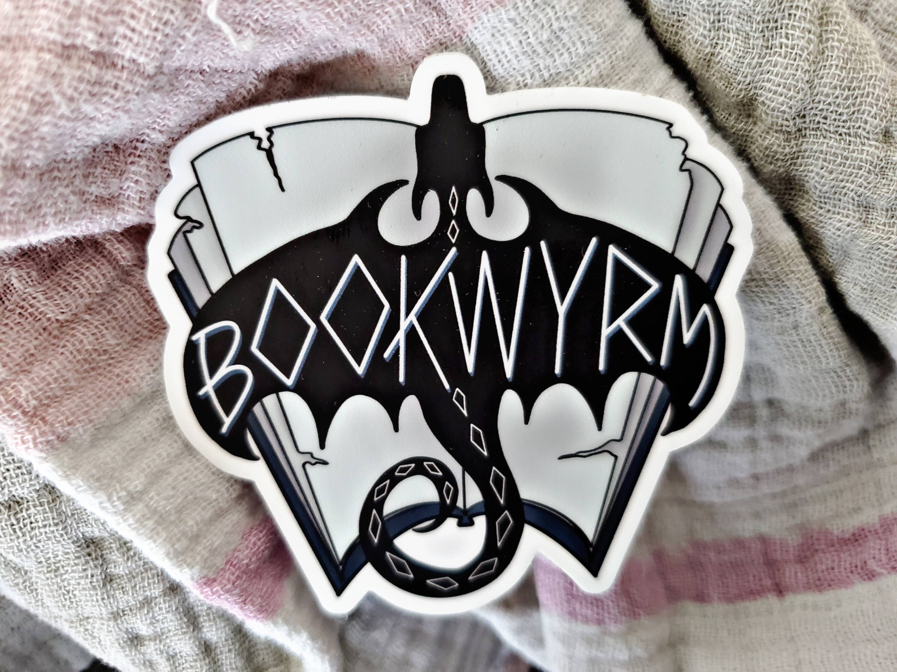 Nerd Lady Designs - Wholesale Sticker - Bookwyrm Dragon Sticker7