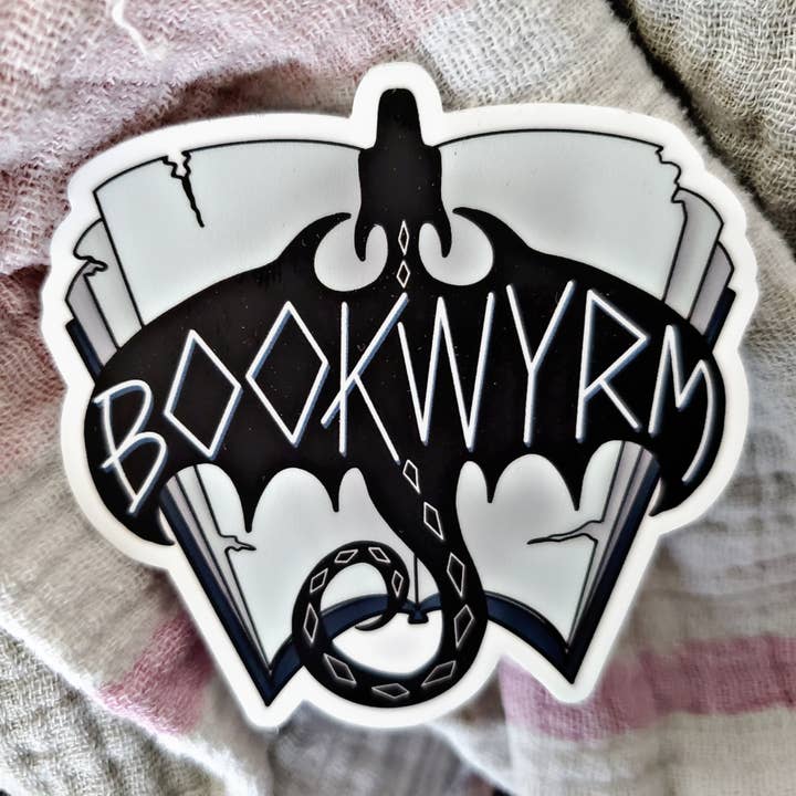 Nerd Lady Designs - Wholesale Sticker - Bookwyrm Dragon Sticker7