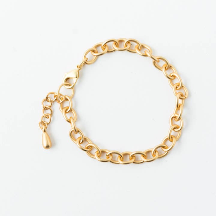 Nest Pretty Things - Wholesale Link & Chain Bracelet - Chunky Matte Gold Cable Chain Bracelet