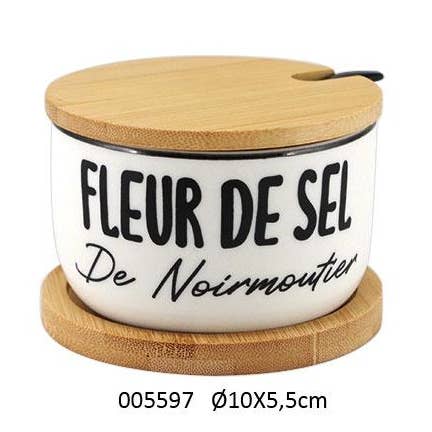 Saltkar på bambustativ 'Invitation Noirmoutier för wholesale av Faye