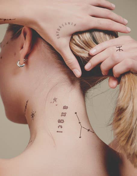 INKED by Dani – Tatuagem temporária por atacado – Coleção Zodiac: Pacote de tatuagem temporária de signos de água6