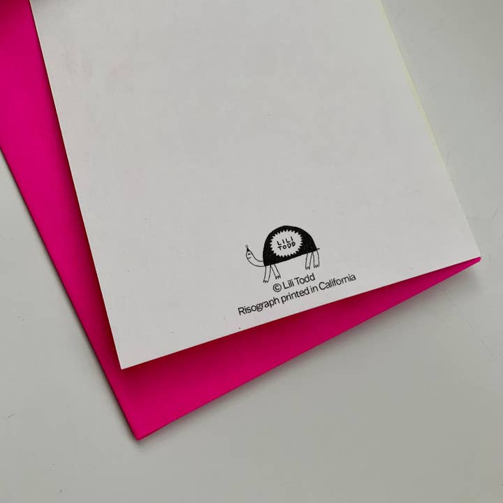 Lili Todd Art - Wholesale Friendship Card - Wuv You Kitty Risograph Greeting Card – Valentine’s Day Cat 4