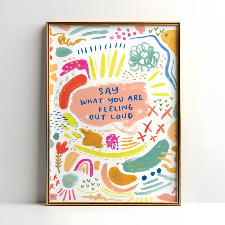 Zeg hardop wat je voelt Art Print 8x10 voor wholesale door Abbie Ren Illustration