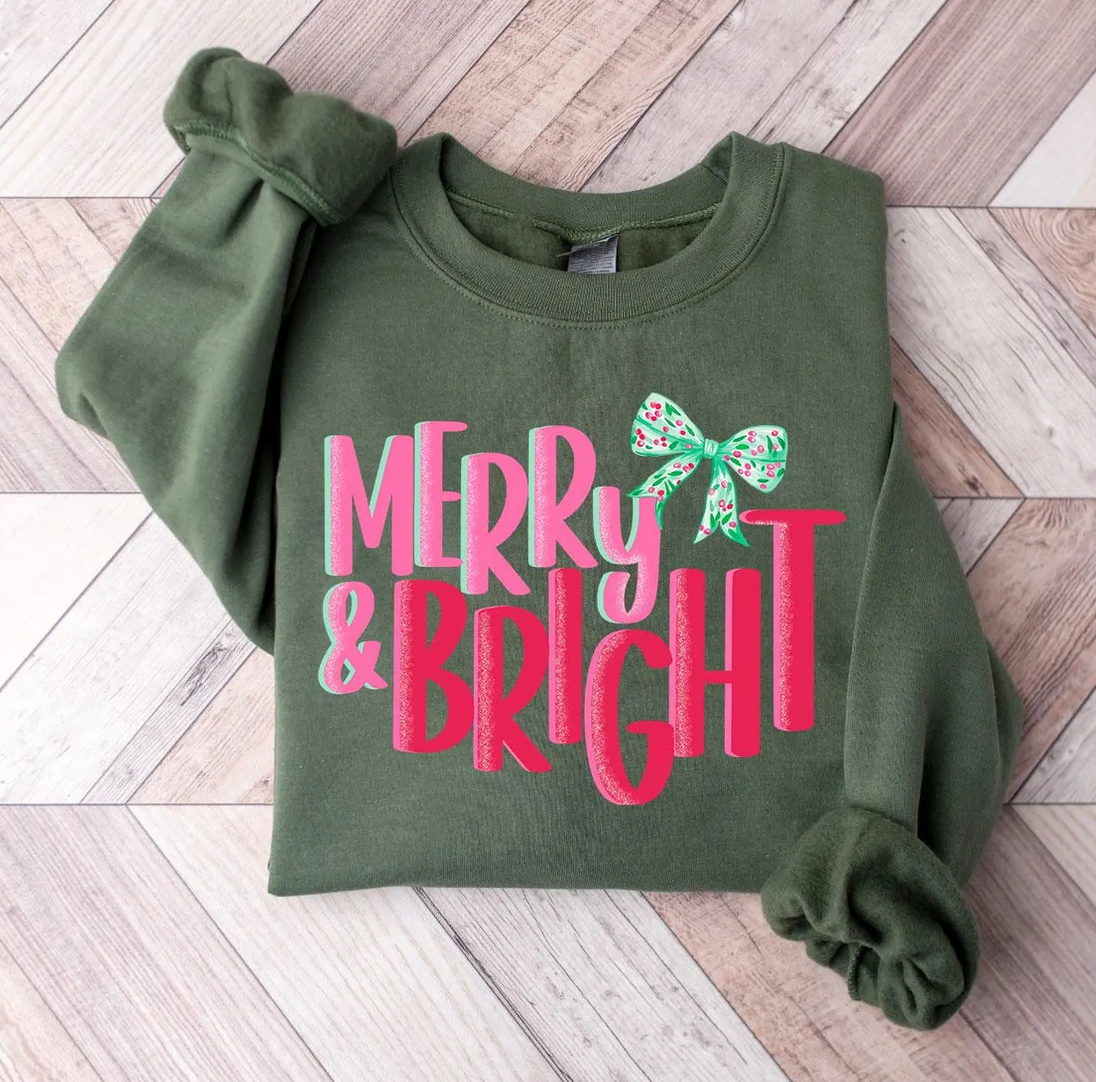 Trendy Chic Apparel LLC - Wholesale Graphic Sweatshirt - Women's - Merry & Bright Sweatshirts & T-Shirts 2