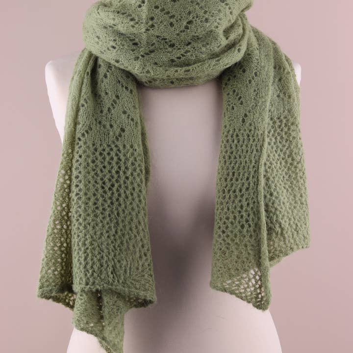 NAÏS PARIS - Wholesale Scarf - Women's - OPENWORK MOHAIR WOOL SHAWL15