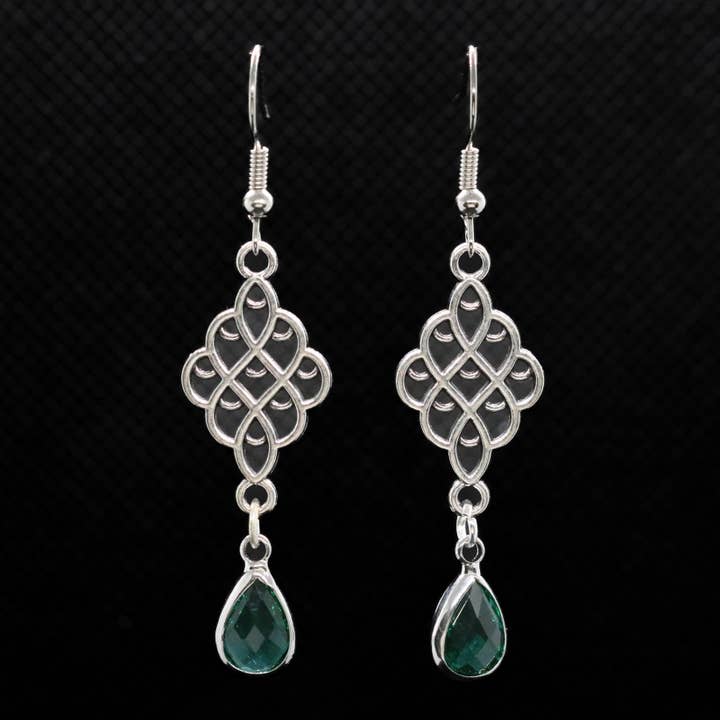 Green Drop Chandelier Earrings for wholesale by JAC Jewelry Designs
