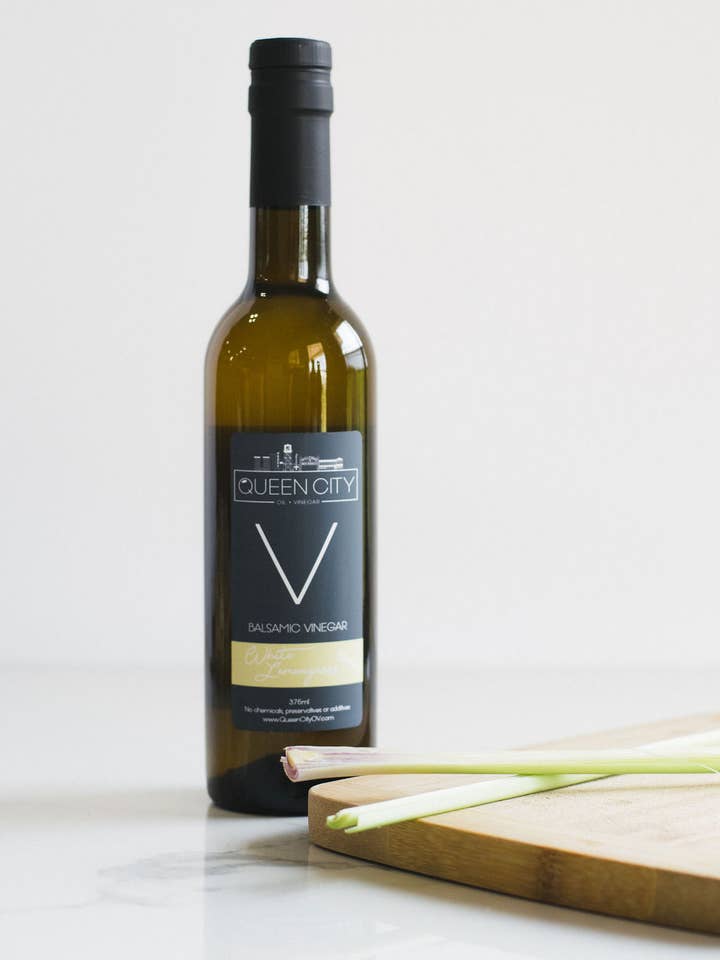White Lemongrass Balsamic Vinegar for wholesale by Queen City + Co.