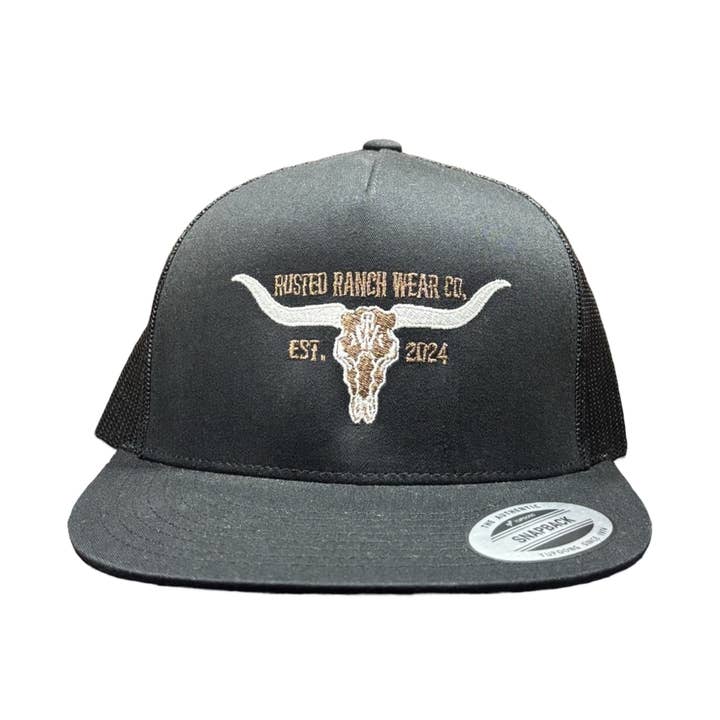 Longhorn Flat - Noir pour la vente par Rusted Ranch Wear