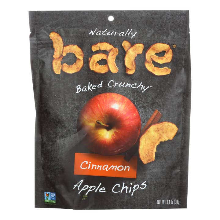 Ware Spark - Wholesale Chips - Bare Fruit Apple Chips - Cinnamon - Case Of 12 - 3.4 Oz