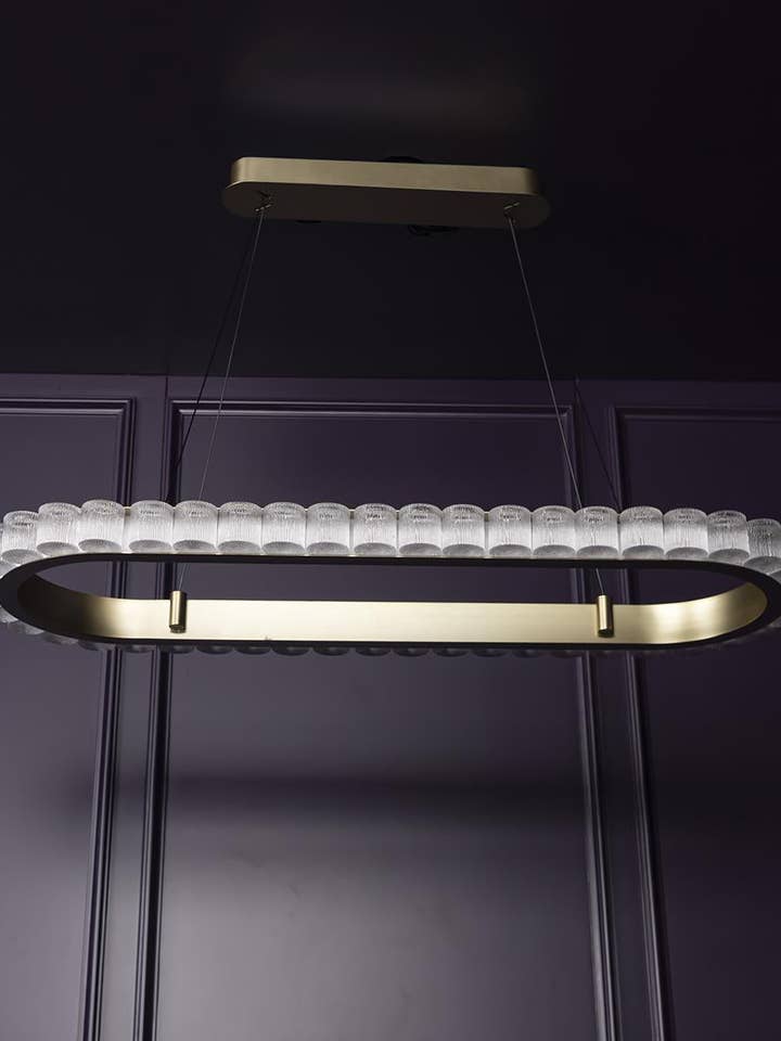 Kongo Frosted Glass Soft Antique Dining Table Chandelier for wholesale by HEKA LIGHTING & TRADING LTD