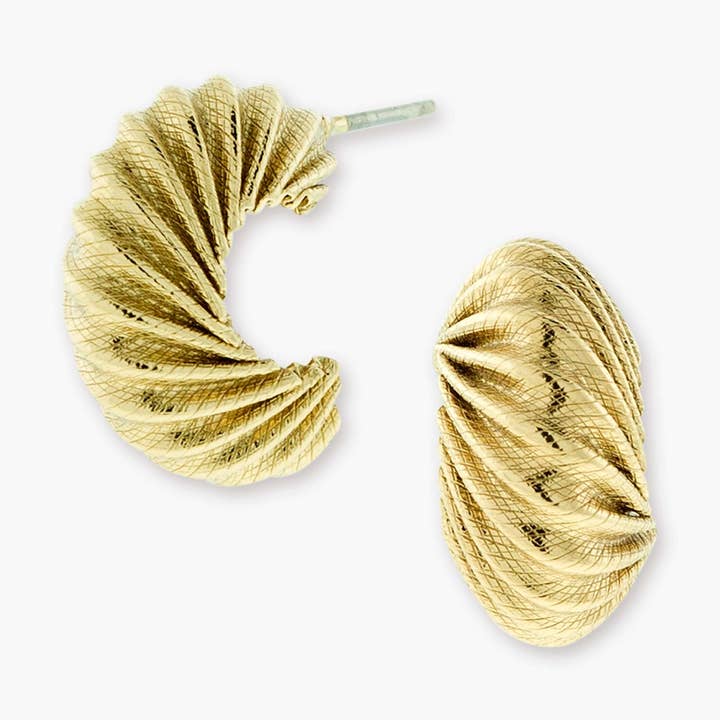 1928 Jewelry Half Hoop Post-Ohrringe aus Wellpappe für den Großhandel von 1928 Jewelry