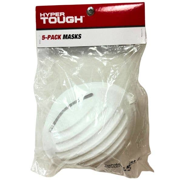 Hyper Tough Masks - 5Pack Dust Pollen Masks - Outdoor for wholesale by St. Louis Wholesale LLC
