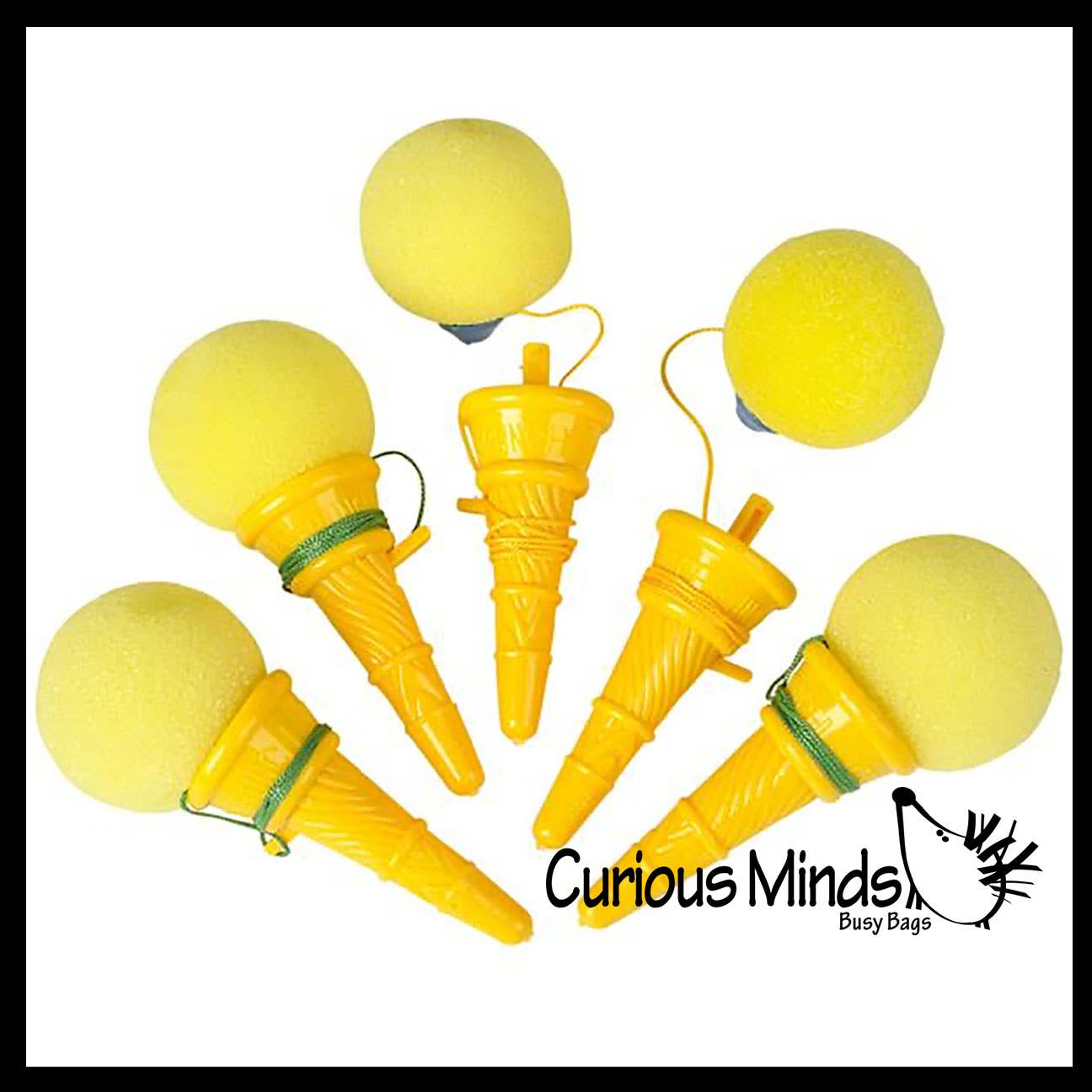 Curious Minds Toys - Wholesale Classic Toy - Kids - 1 Mini Ice Cream Cone Shooter Popper Toy - Foam Ball Shoots5