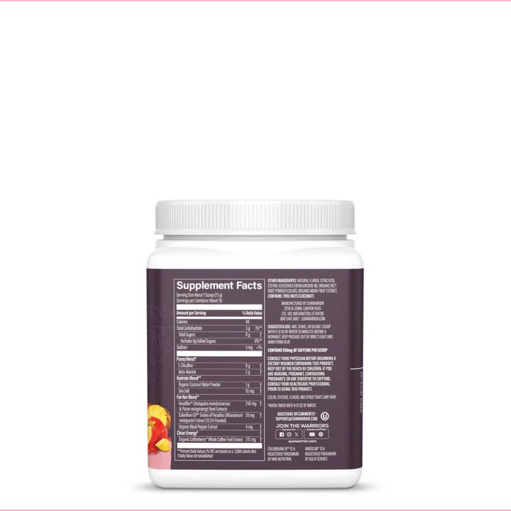Sunwarrior - Wholesale Protein/Superfood Powder - Hawaiian Vibes Active Pre-Workout For Her Drink Powder9