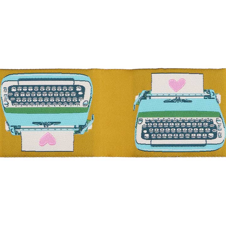 Renaissance Ribbons - Wholesale Ribbon - Gift Wrapping - Typewriters - 2" width - Best of Melody by Melody Miller - 15 Yard Spool