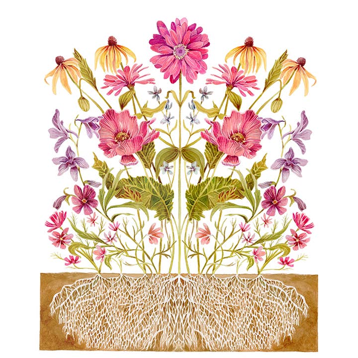 Lámina artística giclée de Rooted Gardens para venta al por mayor de Sarah Rose