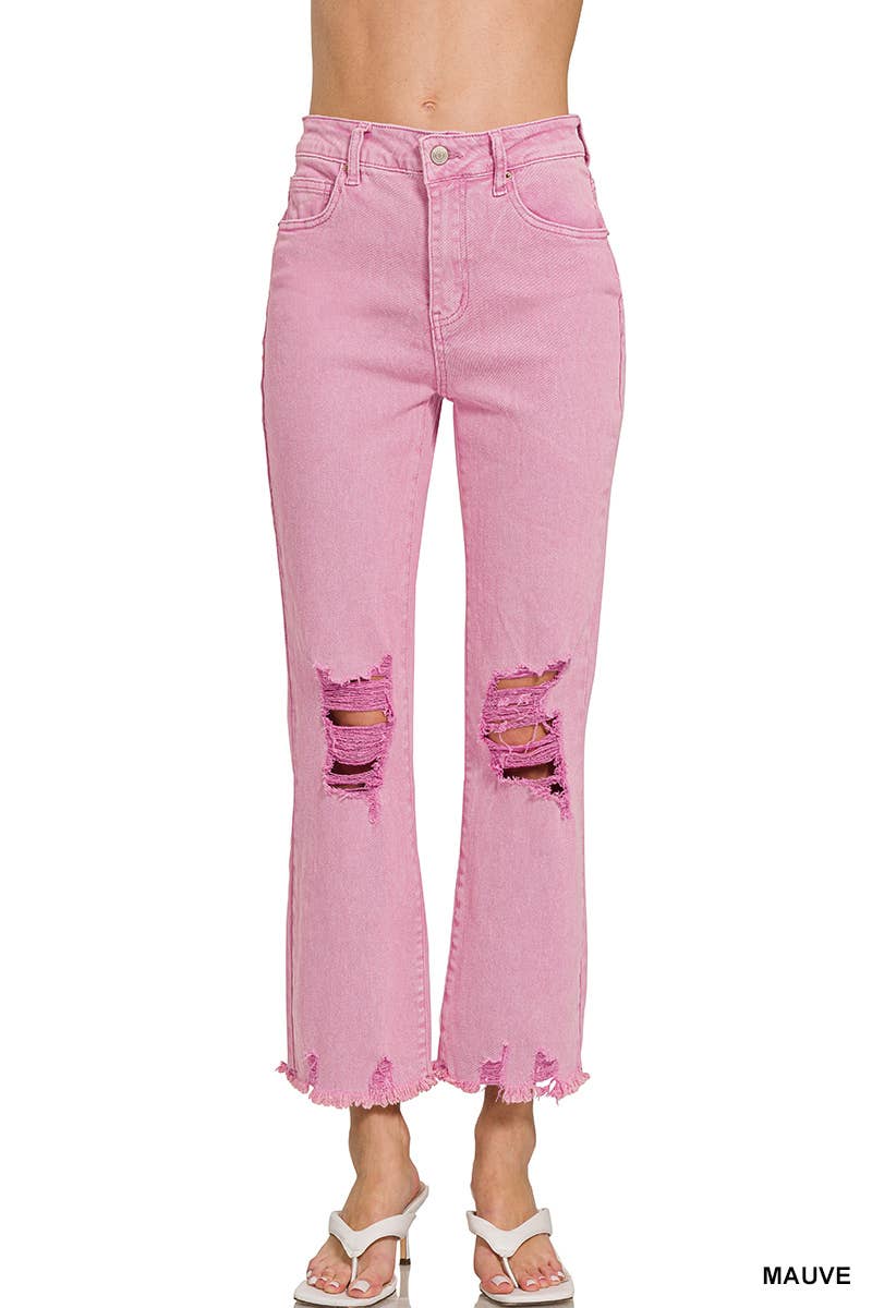 42POPS - Wholesale Jeans - Dames - Gewassen versleten denim jeans15