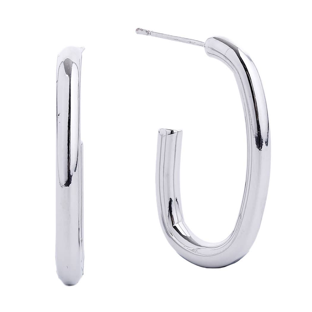 Fashion City – wholesale Hoop earrings – 14K Gold-Dipped Long Post Earring1