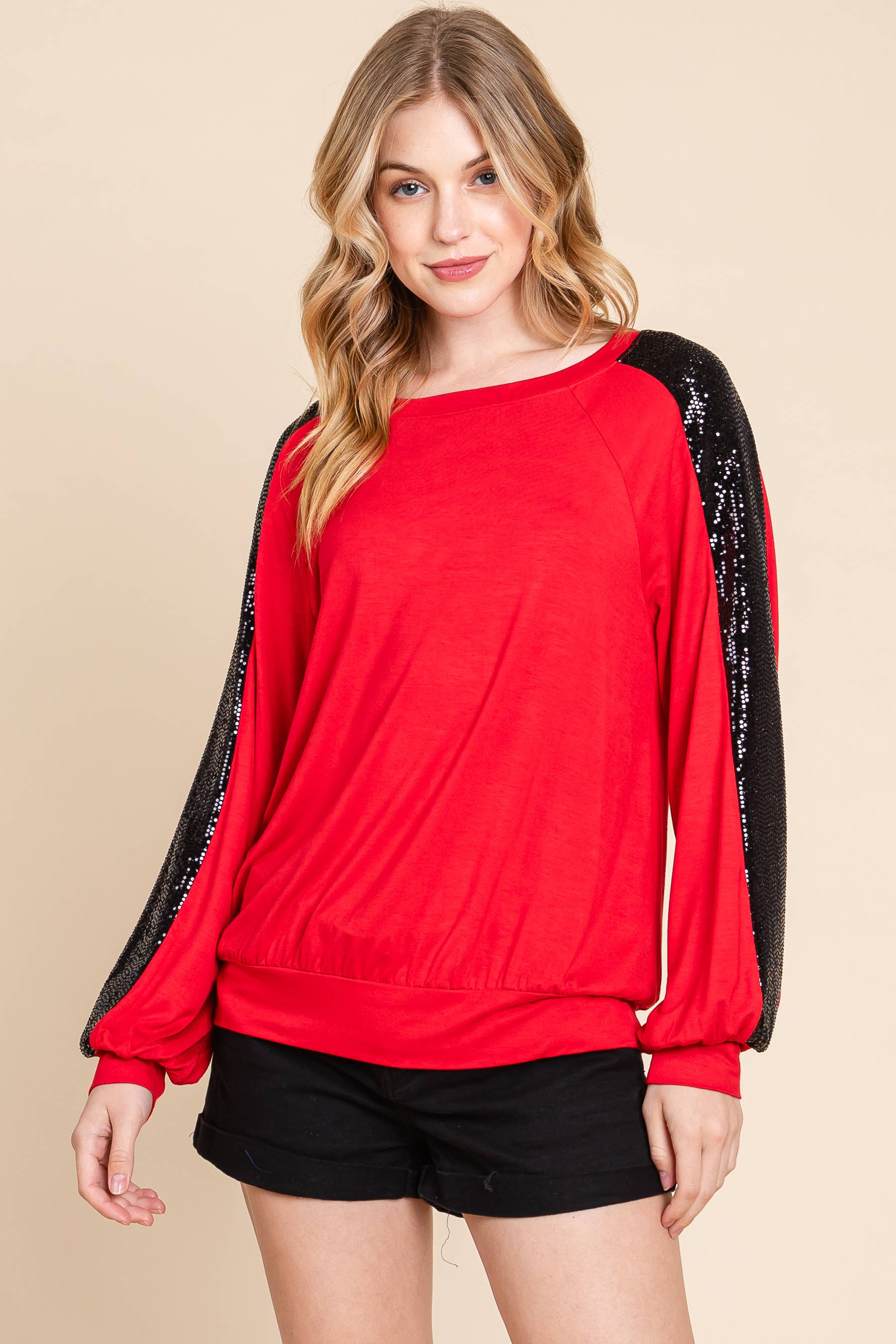 Emerald Collection - Vente Chemisier – femme - Haut de mode ETK-9319-PL grande taille avec sequi métallisé scintillant15