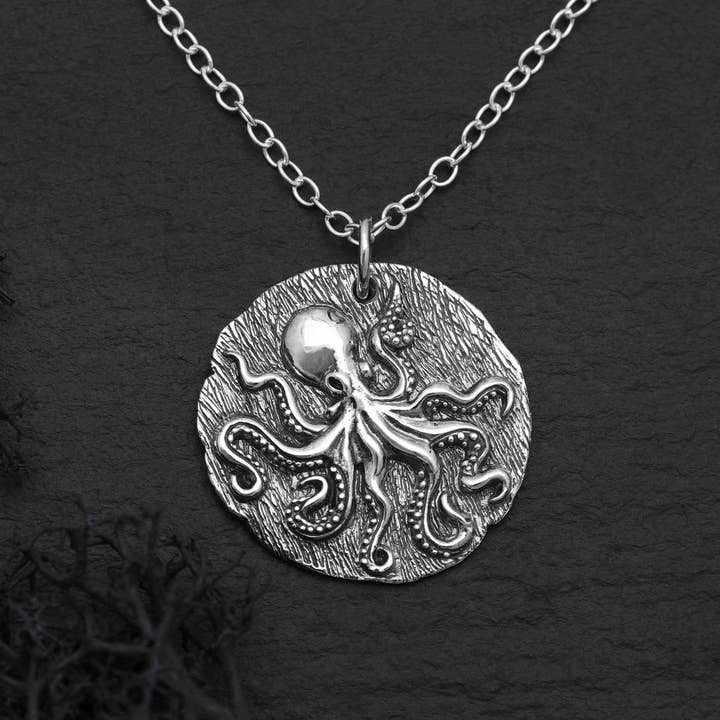 Sterling Silver Octopus Necklace for wholesale by Nina Designs