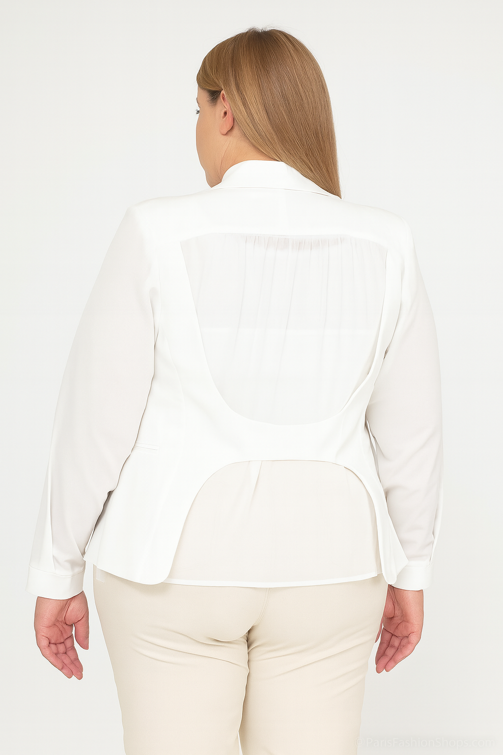 Afinity - Wholesale Jas - Dames - Damesjas grote maat A6163GT - mouwen van mousseline1