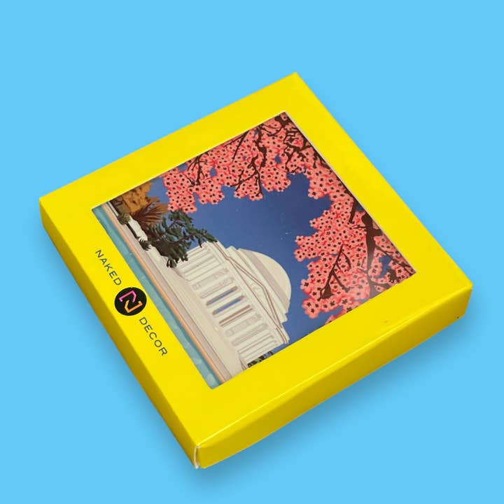 Naked Decor - Venta al por mayor Posavasos - Juego de 4 posavasos de MDF, posavasos de monumento a Washington DC1