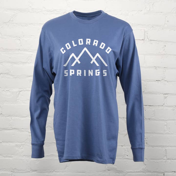 Classic State - Wholesale Screen Printed T-Shirt - Unisex - Colorado Springs MTNS Unisex Long Sleeve Tee