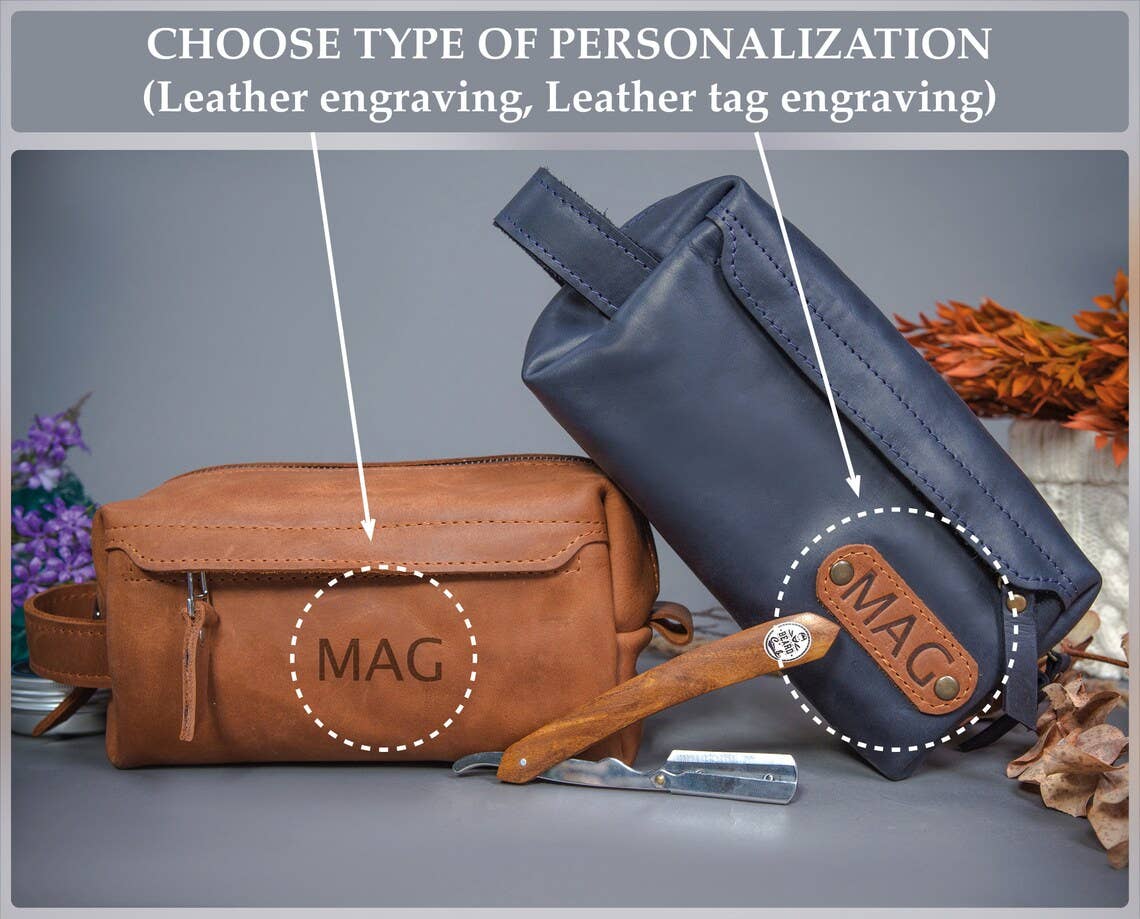 Pikore – wholesale Toiletry bag – men's – Leather dopp kit1