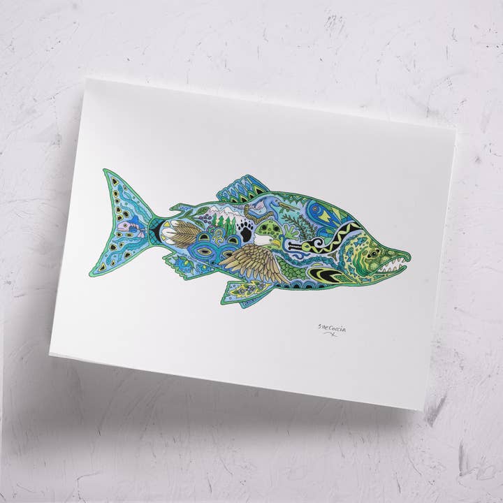 Sockeye Salmon Signed Print for wholesale by EarthArt International