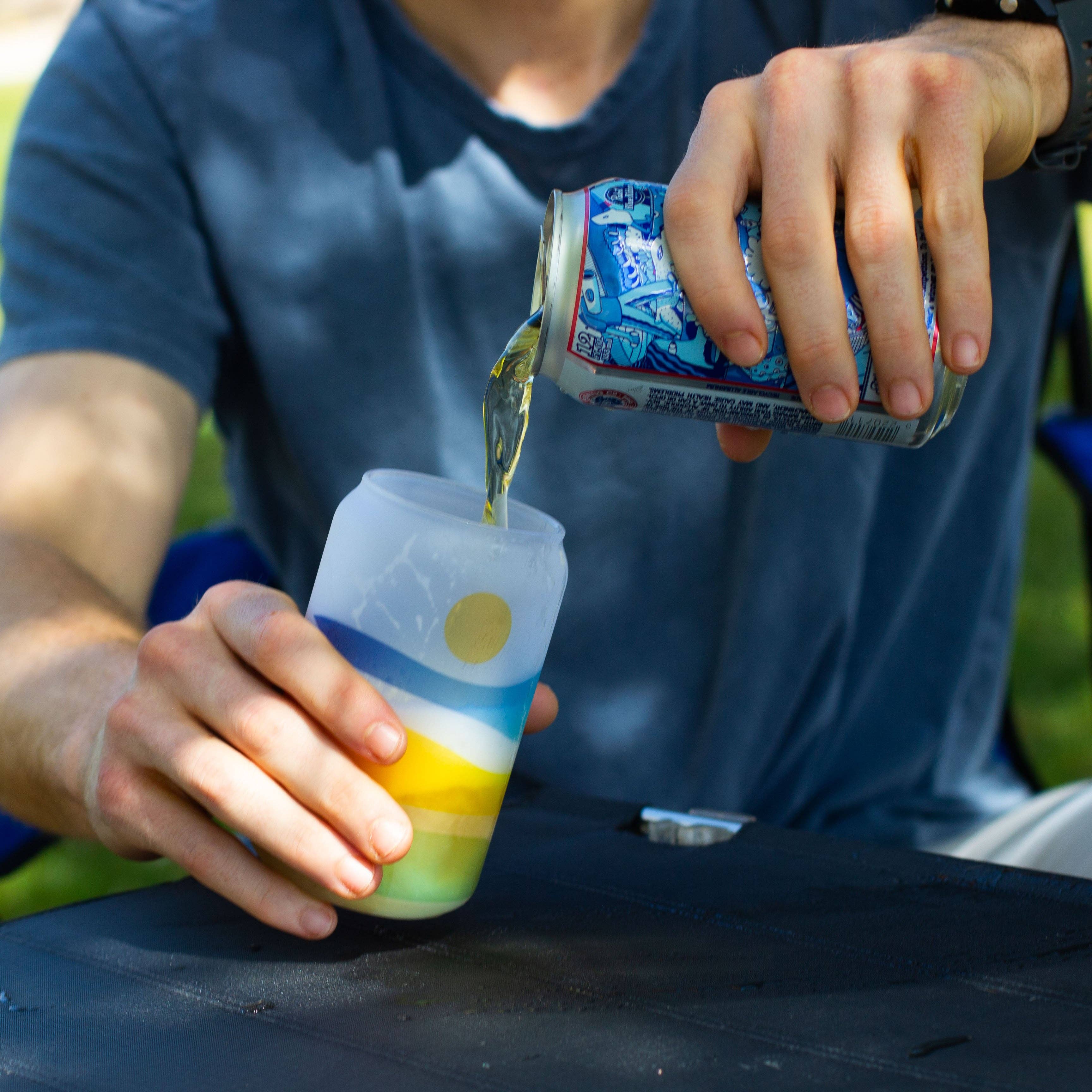 Human Nature Designs - Wholesale Beer Glass/Mug - Colorful Mountain Beer Glass - Colorful Glassware9