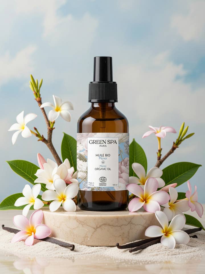 Huile Bio Monoï* pour la vente par Green Spa