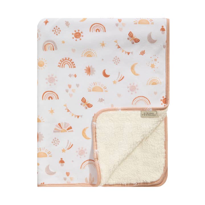 Jersey Sherpa Blanket - Bohemian Bliss for wholesale by Living Textiles