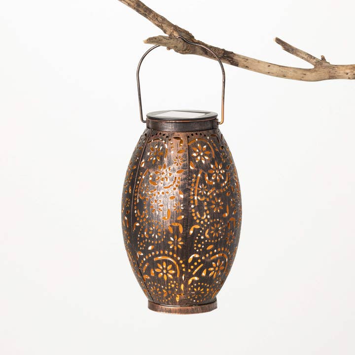 Eastern Sequoia – wholesale Outdoor/lawn light – Metal Hanging Lantern Solar Light, Copper