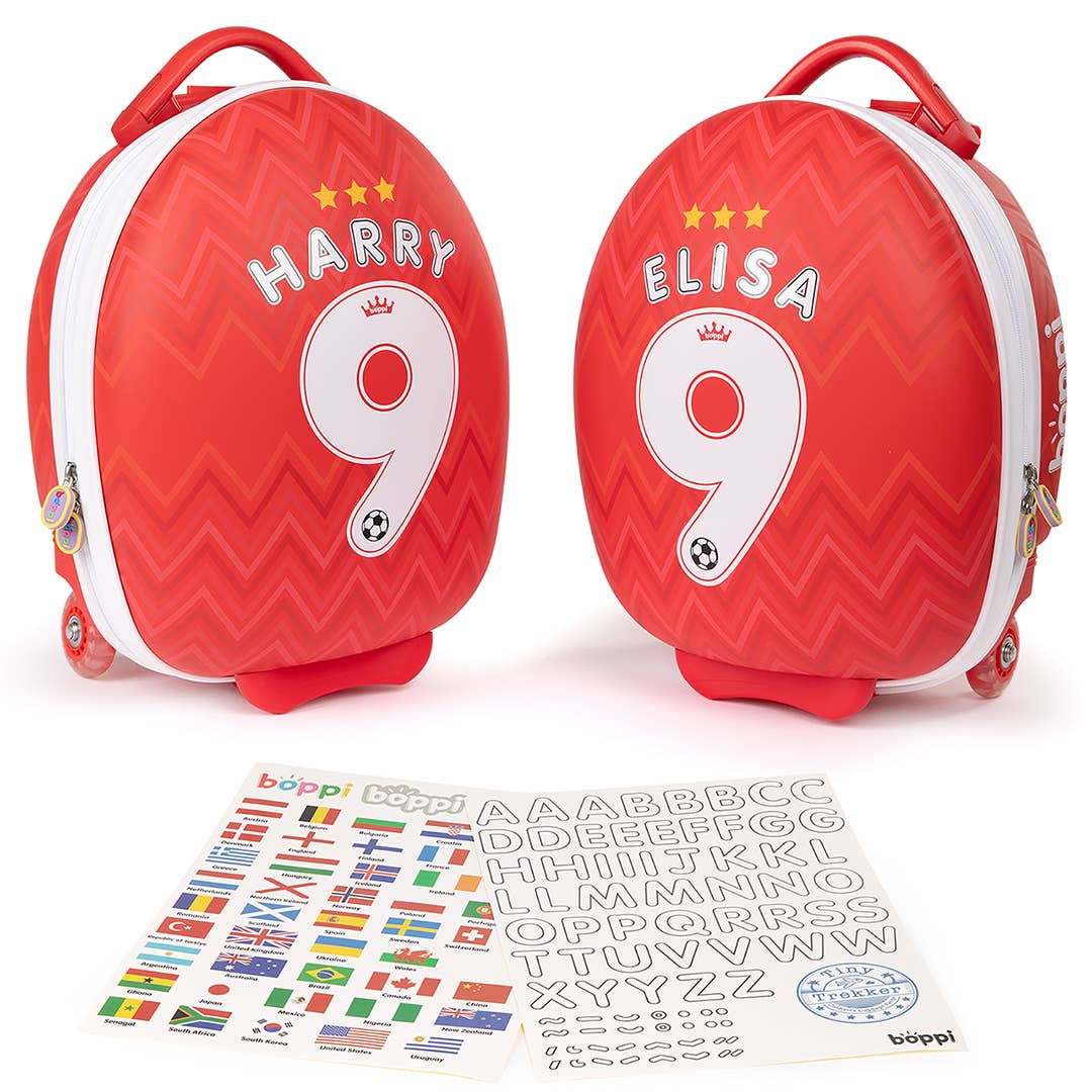 Click Europe Ltd – wholesale Luggage – Child – boppi Tiny Trekker Kids Luggage Case - RED FOOTBALL3
