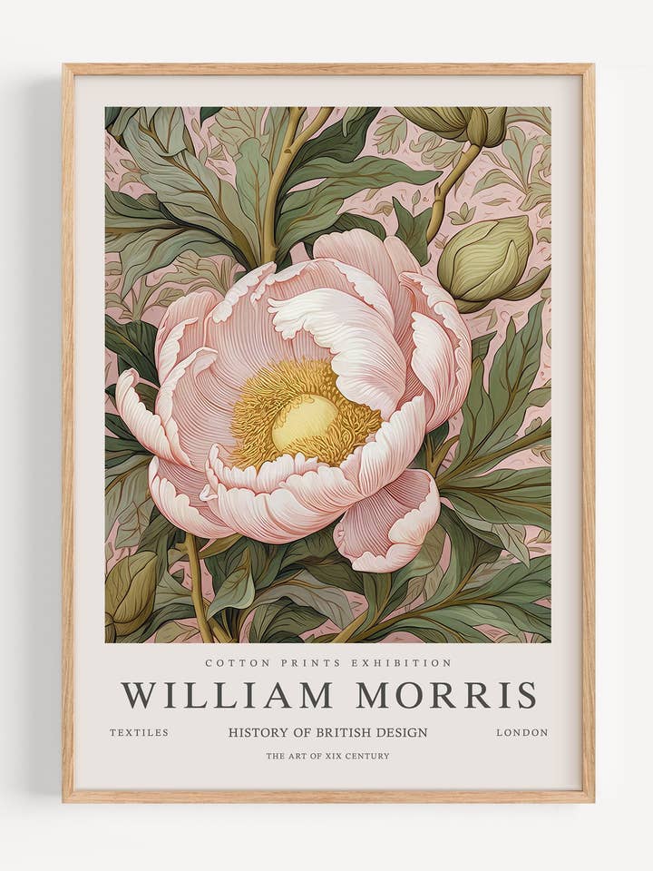 William Morris Pioenen I53-113 voor wholesale door Peardrop Prints