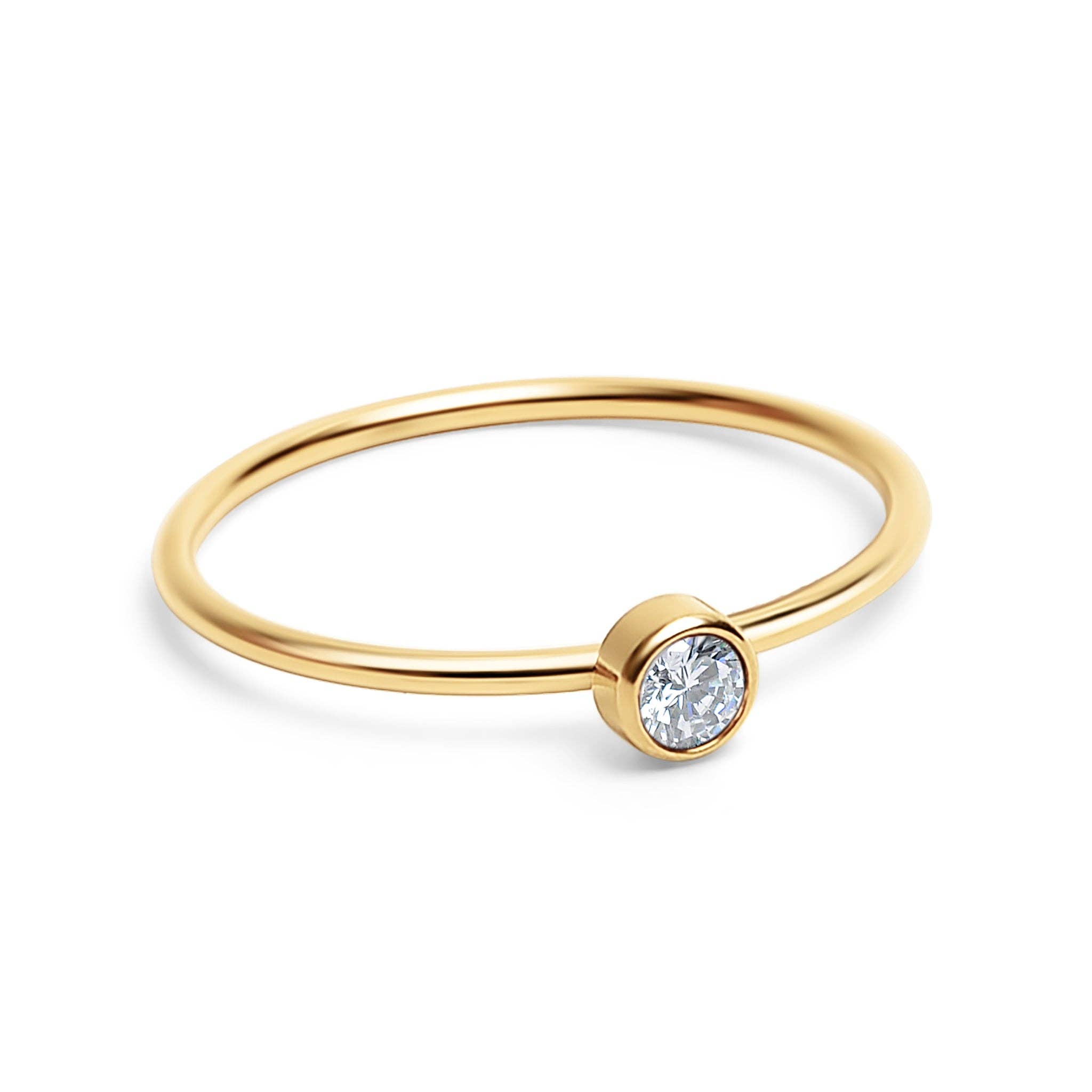 WJW – wholesale Single stone/solitaire ring – 18K Gold PVD Stainless Steel Birthstone Stacking Ring7