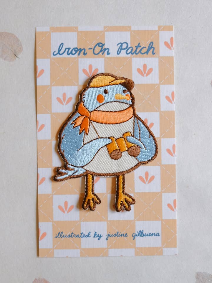 Écusson thermocollant Birder (nouvelle taille 3” x 2,25”) pour la vente par Justine Gilbuena